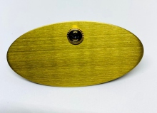 Ovalschild ohne Gravur - Magnetbefestigung, Emblem geklebt, ohne Gravur