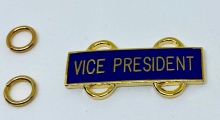 Namensschild Vice President mit 4 Ösen