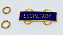 Namensschild Secretary mit 4 Ösen