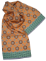 Preview: STO-2 Seidenschal orange / lindgrün