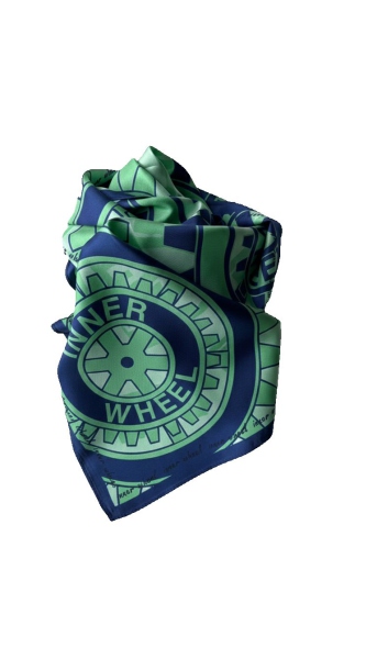 STO-3 Seidenschal grün / lavendel