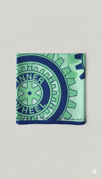 STO-3 Seidenschal grün / lavendel