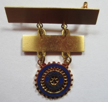 IW-434 Namensschild mit Clubname Gravur blau