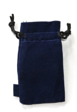 kleine Samtsäckchen in blau