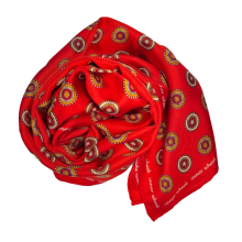 IW Seidenschal in rot 30x140 cm