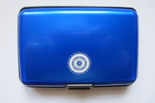 Visitenkartenbox, Kreditkartenbox MIT Emblem blau