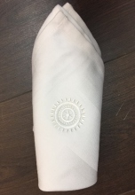 Servietten 50x50 weiß mit Emblem 1 Stück